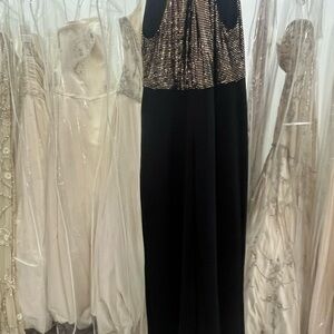 Julia Jordan Black and Gold Jumpsuit